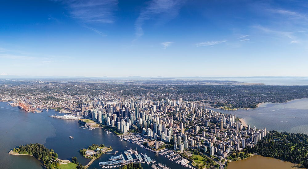 Aerial view of city