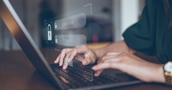 Entering confidential information on a computer