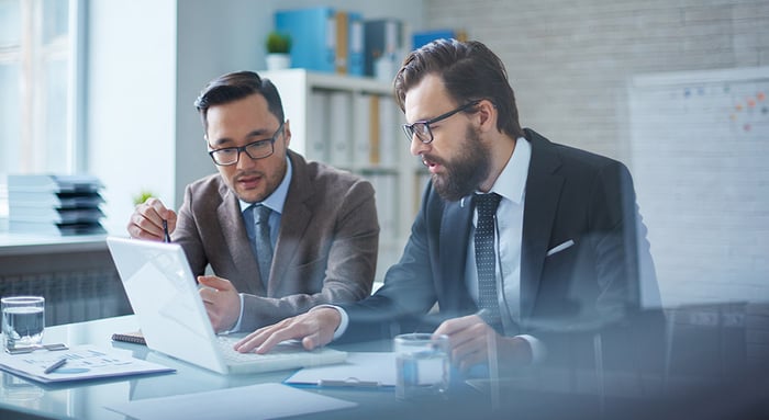 0416A Order Title Insurance Online - 2 Male Professionals working