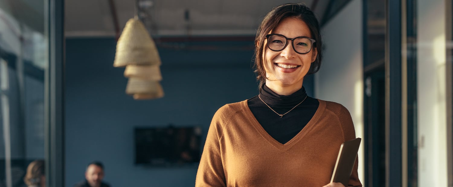 Smiling happy woman