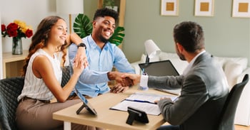 Young couple purchasing a home.