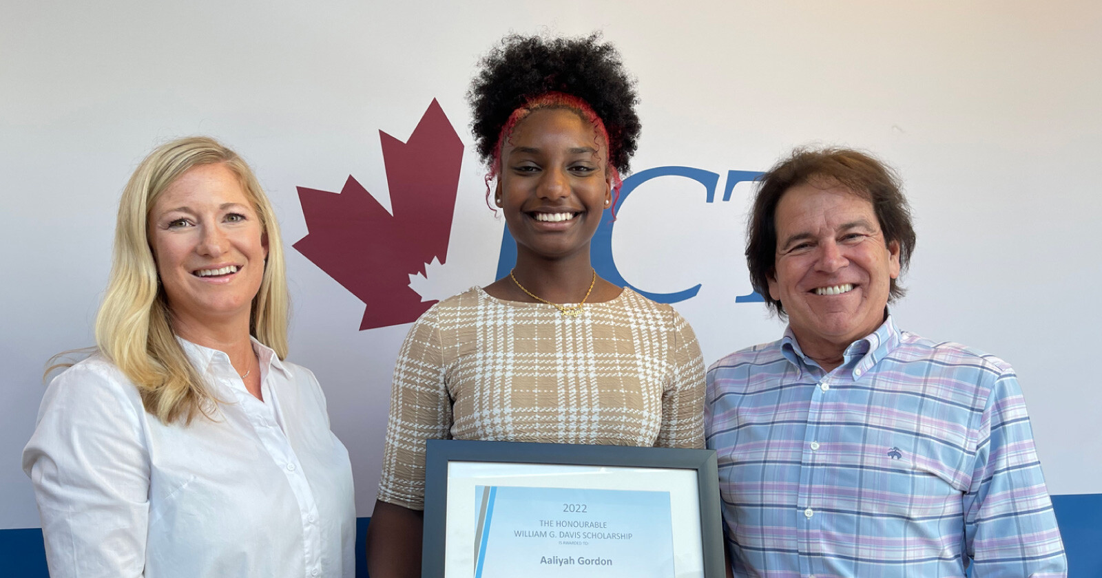 photo of Aaliyah Gordon, the 2022 recipient of the William G. Davis Scholarship
